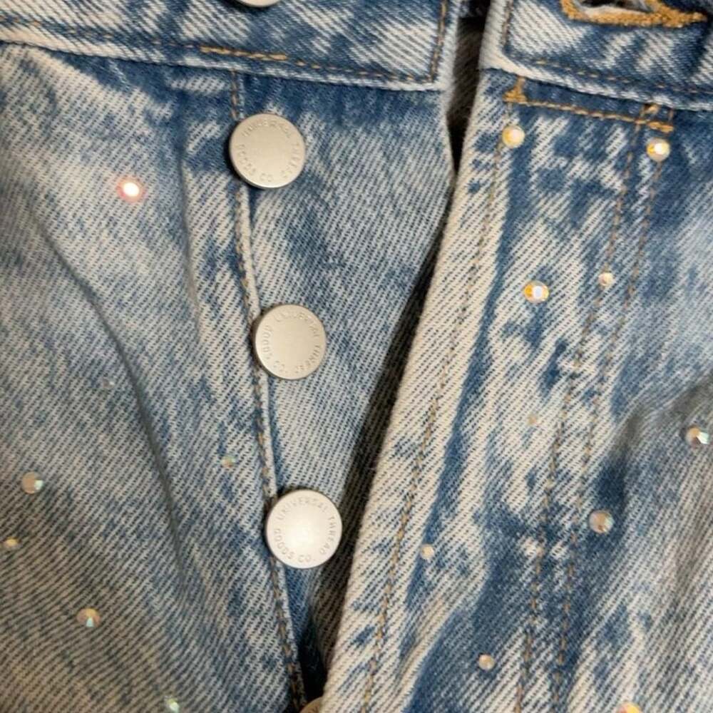 Universal Thread Mid Rise 90s Baggy Rhinestone Jeans - Picture 3 of 8
